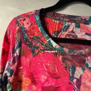 Soft Surroundings Vibrant Floral Tunic Small